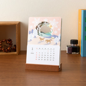 Pre Order: Midori 2026 Laser Cut Stand Up Calendar - Landscapes