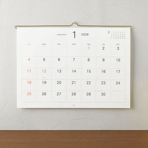 PRE ORDER: Midori 2026 Hanging Wall Calendar