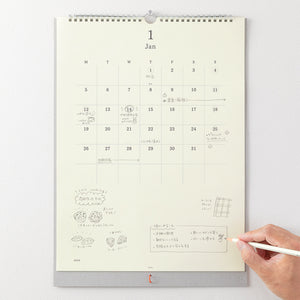 PRE ORDER: Midori 2026 Calendar Wall-Hanging with Pencil