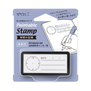 Midori Paintable Half Size Stamp - Keep Track of Time
