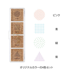 Midori Yuru Log Pre-Inked Paintable Stamp - Geometry