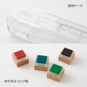 Midori Yuru Log Pre-Inked Paintable Stamp - Geometry