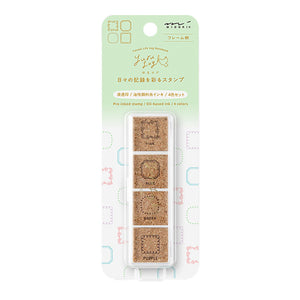Midori Yuru Log Pre-Inked Paintable Stamp - Frame