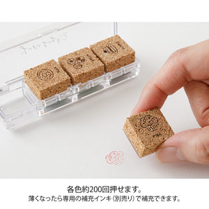 Midori Yuru Log Pre-Inked Paintable Stamp - Sweet
