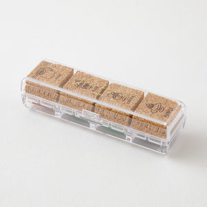 Midori Yuru Log Pre-Inked Paintable Stamp - Cafe