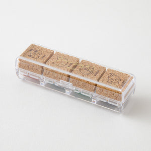 Midori Yuru Log Pre-Inked Paintable Stamp - Cat