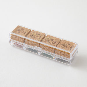 Midori Yuru Log Pre-Inked Paintable Stamp - Animal Poses