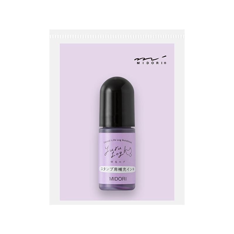 Midori Yuru Log Pre-Inked Paintable Stamp Refill Ink - Purple