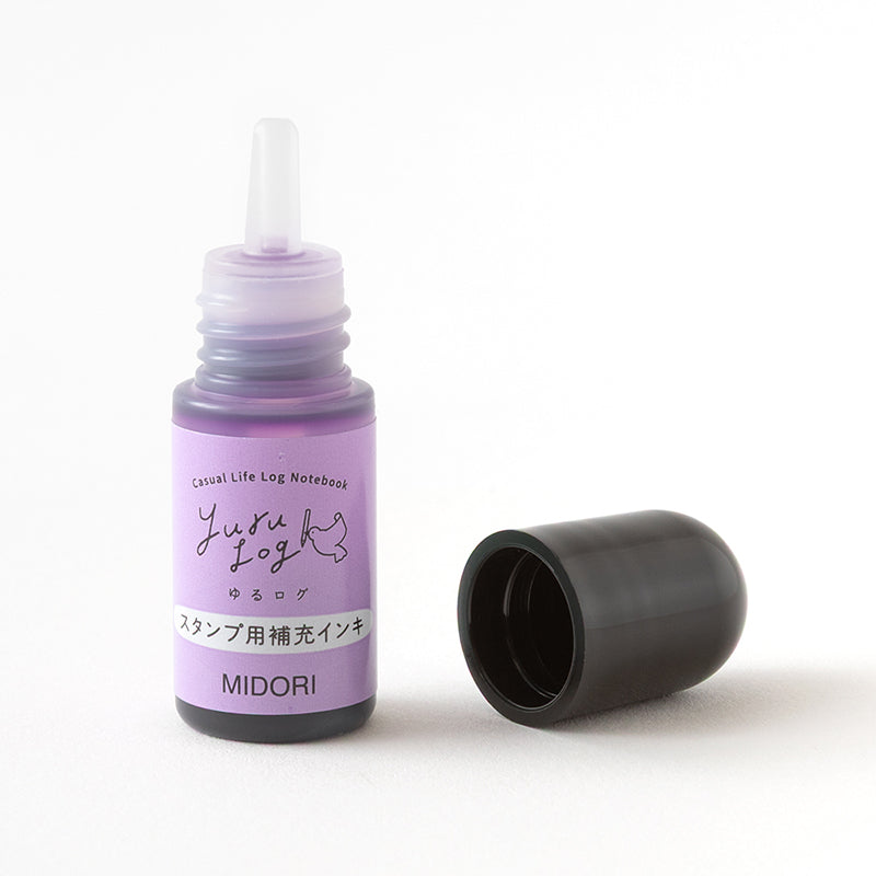 Midori Yuru Log Pre-Inked Paintable Stamp Refill Ink - Purple