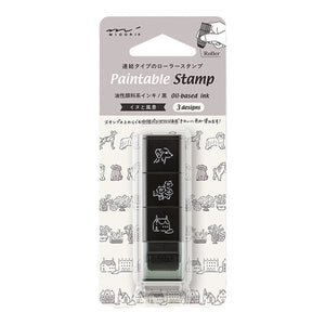Midori Paintable Stamp Roller - Dog & Landscape