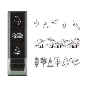 Midori Paintable Stamp Roller - Mountain View