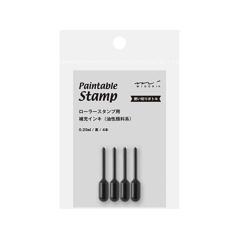 Midori Paintable Stamp Roller Refill Ink - Black