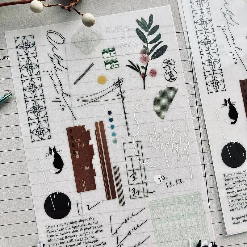 somesortof.fern Transfer Stickers - Begonia Village Nostalgia