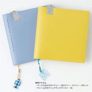 Marks Notebook Deco Clip Bookmark with Charm - Flower for B6