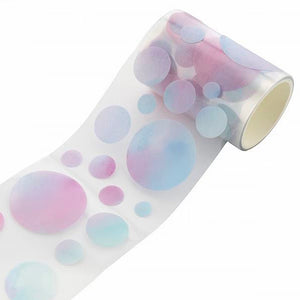 Mizutama Sticker Roll Masking Sticker Dots - Petals on the Water Surface