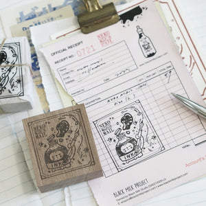 Black Milk Project Rubber Stamp - Neko Mail (L) - Ink
