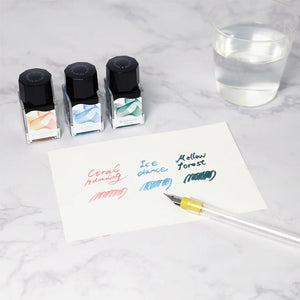 Sailor Dipton + Hocoro Dip Pen Shimmer Ink Set - Dance on Ice