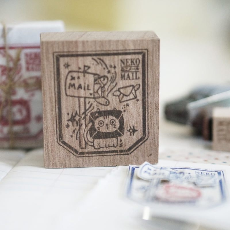 Black Milk Project Rubber Stamp - Neko Mail (Label) - Mailbox