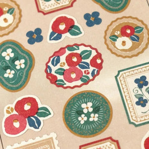 Wanowa Japanese Style Stickers - Camellia