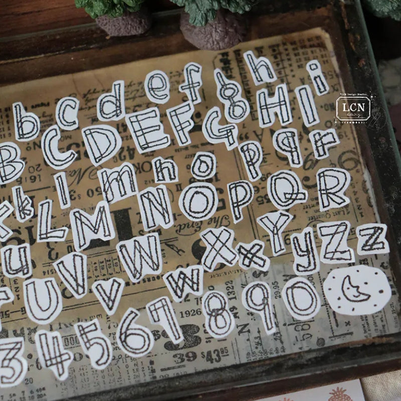 LCN Clear Stamp Set - Hand Drawn Alphabet