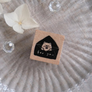 EileenTai.85 Rubber Stamp - Mini Envelope Bear