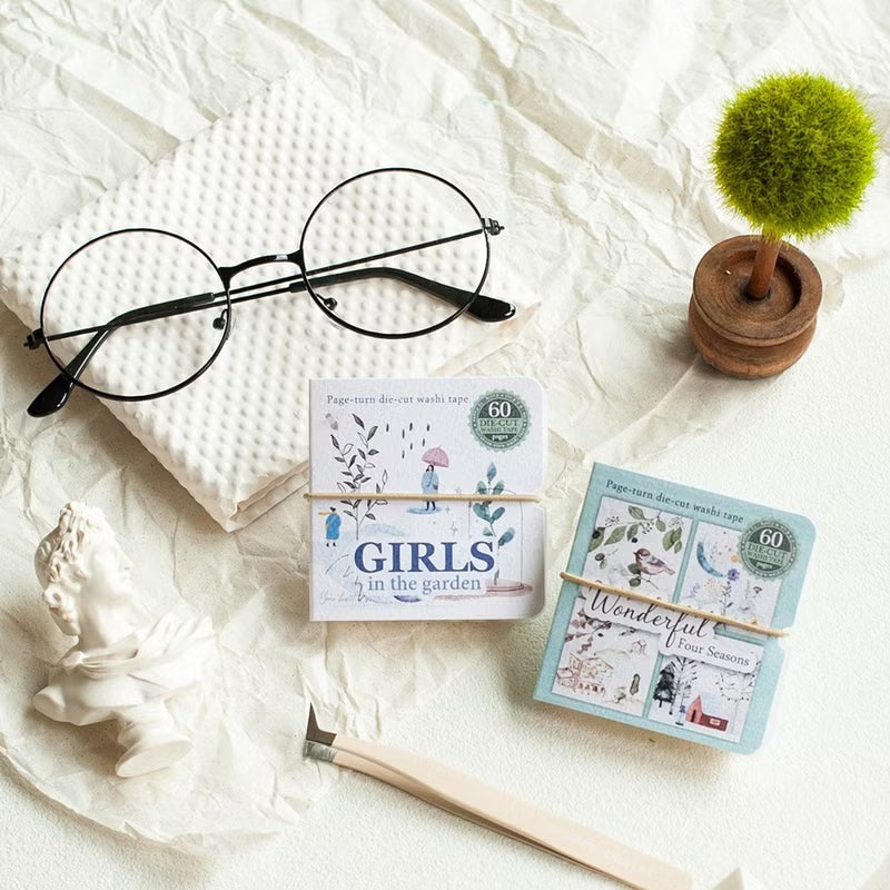 MU Die Cut Washi Tape Book - Garden Girl BOOK-006