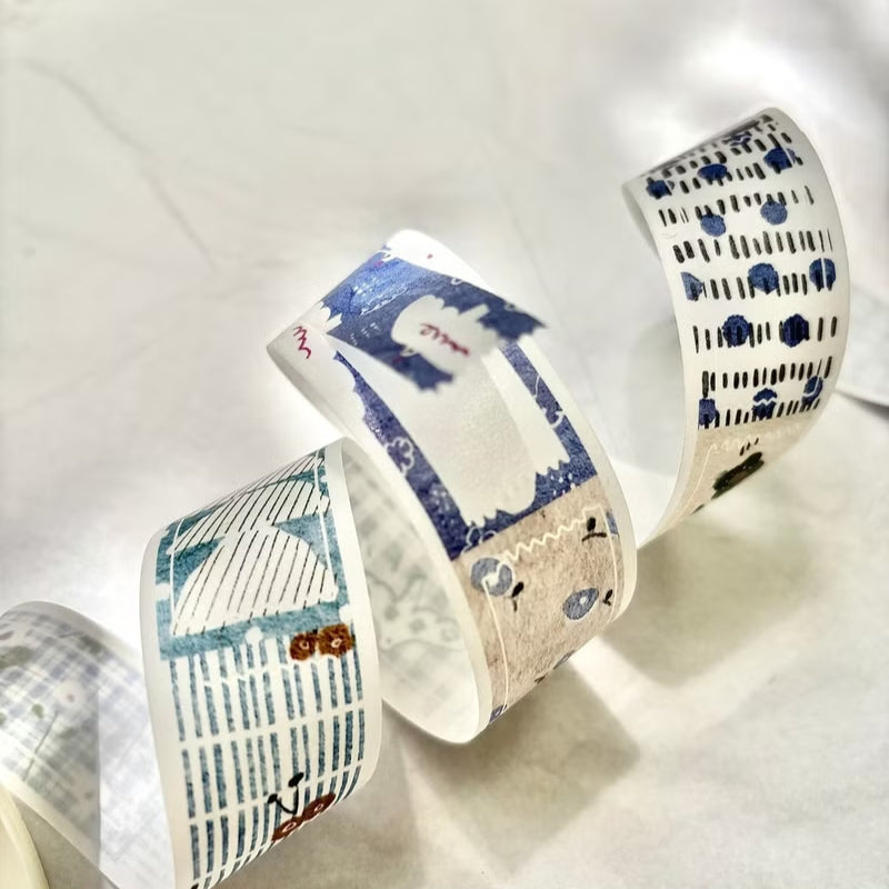 Pion - 2.5cm Die Cut Stickers Washi Tape  - Ten Parts