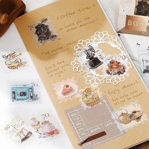 BGM Postage Sticker Flakes - Coffee Day
