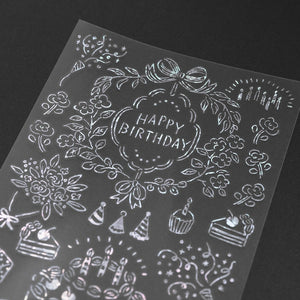 Midori Transfer Sticker Foil 2653 Birthday