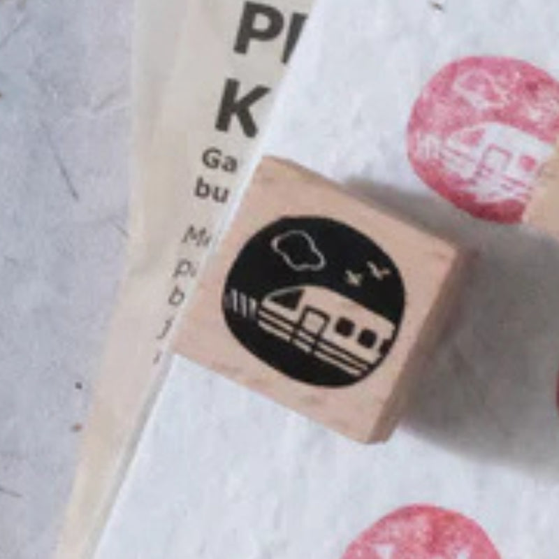 EileenTai.85 Rubber Stamp - Let's Go MINI SET - Mini Train