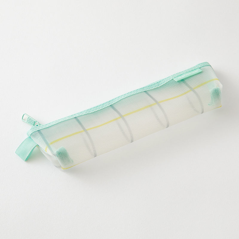 Midori Mesh Pen Case - Check Green (Ltd. Ed.)