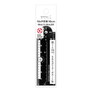 Midori Multi Ruler - 16cm Black