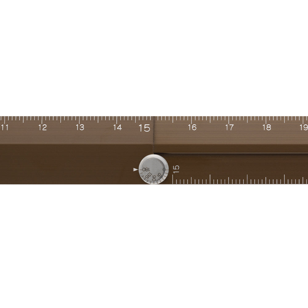 Aluminum & Wood Ruler 15cm Dark Brown / Midori – bungu