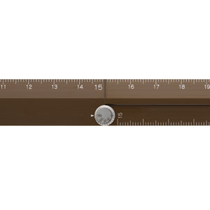 Midori Aluminum Multiple Ruler - Brown