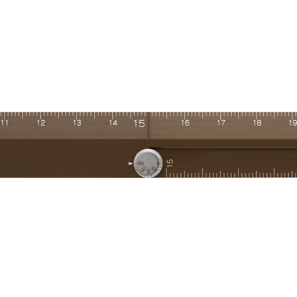 Mecury Ruler Midori Aluminum Multiple Ruler - Brown - Paper Plus Cloth