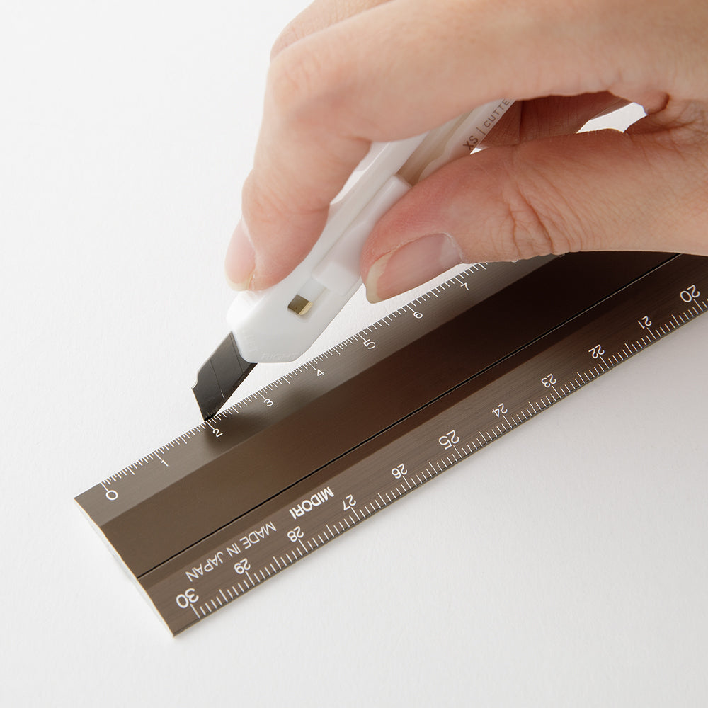 Multi Scale Ruler Midori Aluminum Multiple Ruler - Brown - Paper Plus Cloth