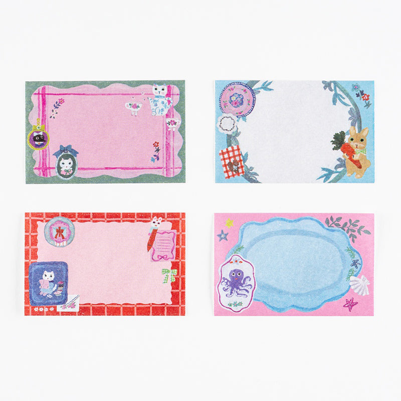 2026 Hobonichi Accessories: Yumi Kitagishi - Sticky Note Roll - White Cat’s Table Decorations