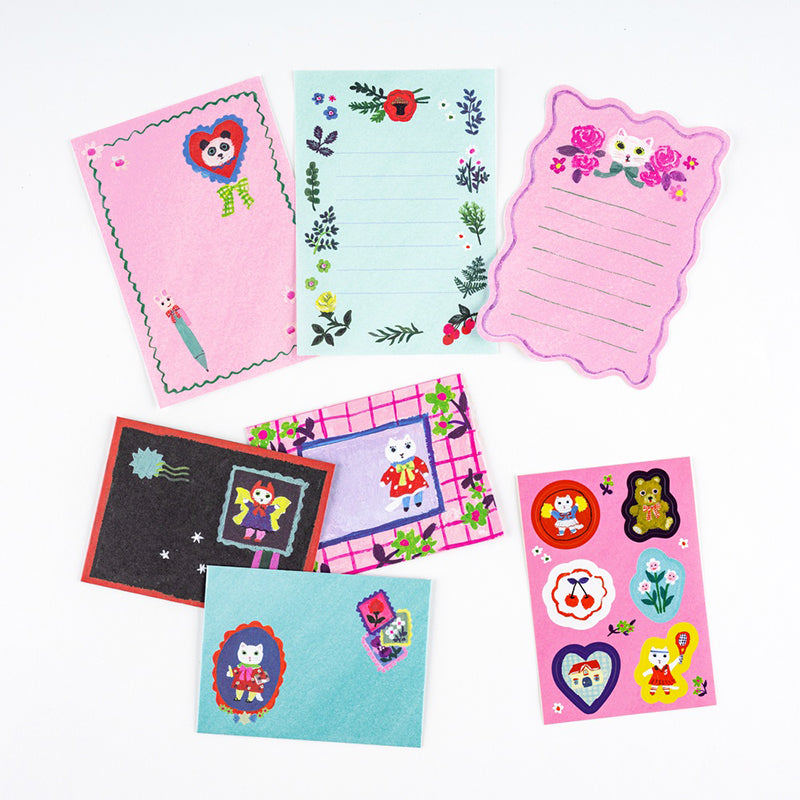 2027 Hobonichi Accessories: Yumi Kitagishi - White Cat’s Mini Letter Set