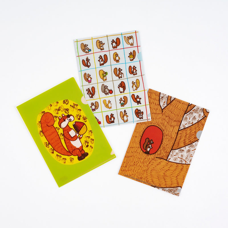 2026 Hobonichi Accessories: A6 Folder Set of 3 - 100%ORANGE: Squirrel’s Moving Day