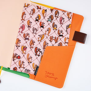 2026 Hobonichi Accessories: A5 Folder Set of 2 - 100%ORANGE: Squirrel Squadron