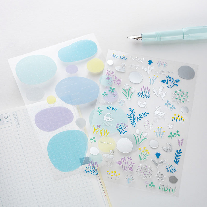 2026 Hobonichi Accessories: Yuri Sanae - Layering Stickers (Forest Lake)