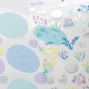 2026 Hobonichi Accessories: Yuri Sanae - Layering Stickers (Forest Lake)