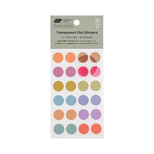2026 Hobonichi Accessories: TSUKI no IRO - Transparent Dot Stickers (15mm)
