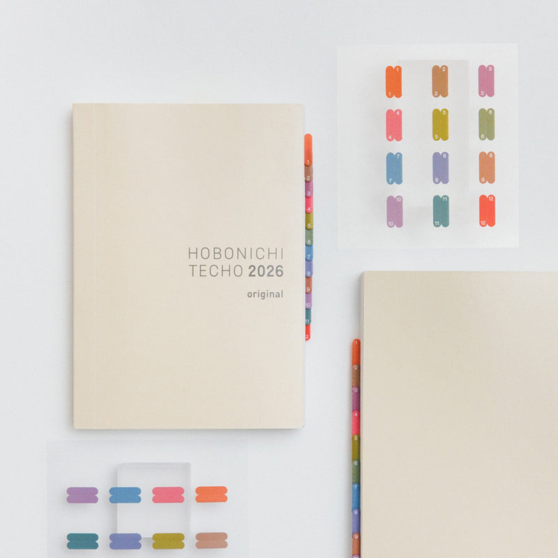 2026 Hobonichi Accessories: TSUKI no IRO - Index Stickers