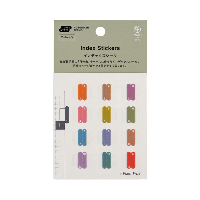 2026 Hobonichi Accessories: TSUKI no IRO - Index Stickers