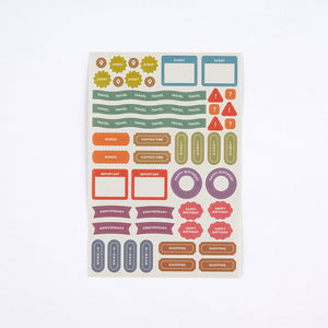 2026 Hobonichi Accessories: TSUKI no IRO - Sticker Set (Schedule)
