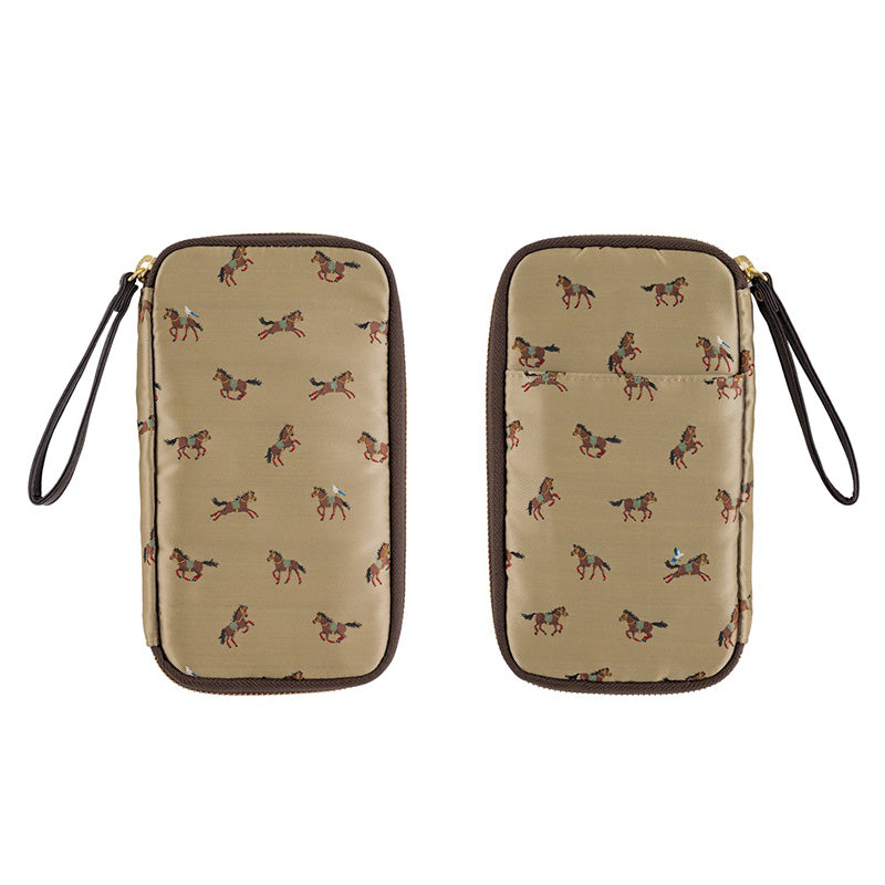 2026 Hobonichi Drawer Pouch: Small Drawer Pouch (Bow & Tie - Galloping Horses)