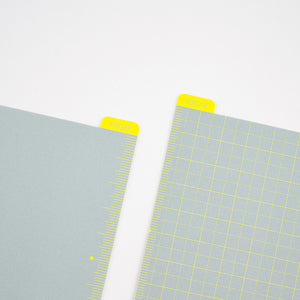 2026 Hobonichi Accessories: A6 Pencil Board - Ice Gray x Yellow