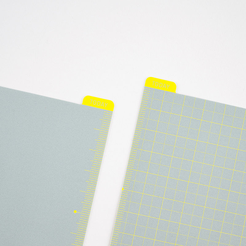 2026 Hobonichi Accessories: A6 Pencil Board - Ice Gray x Yellow