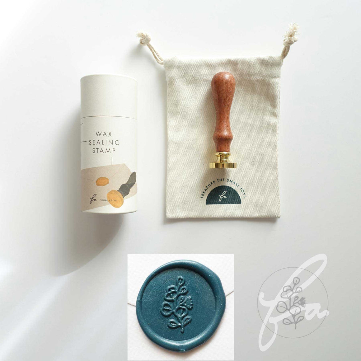 Fiona Ariva - Silver Dollar Eucalyptus Wax Seal Stamp Kit